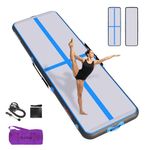 Inflatable Gymnastics Tumbling Mats - 5m x 15cm Height Training Mat for Yoga, Taekwondo & More