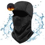 All-Weather Balaclava: Waterproof, Thermal Hood & Face Mask - Versatile Head & Neck Gaitor Snood for Men and Women - Perfect for Winter, Ski & UK Outdoor Adventure Black