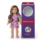 American Girl Truly Me 18-inch Doll #101 with Gray Eyes, Caramel Hair w/Highlights, Lt-to-Med Skin, Dress, for Ages 6+