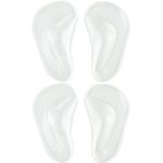 2pairs Clear Gel Arch Support Insoles, Orthotic Insoles Silicone Orthopedic Foot Insoles Flat Feet Arch Support Plantar Fasciitis Shoe Arch Support Gel High Heel Inserts Cushion Pads for Women Men