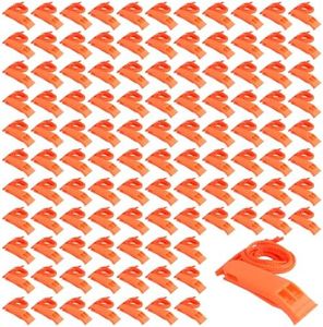 ENIPEDITA 110 Pcs Emergency Whistles Safety Survival Whistles with Lanyard Loud Blast for Survival Rescue Signaling Hunting Camping Hiking Boating