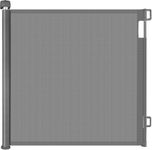 GREENSAPPIRE Retractable Baby Gate 140cm Wide x 86cm Tall, Extra Tall Mesh Safety Gate for Baby & Pets, One-Handed Operation, Child & Dog Gate for Stairs, Doorways, Hallways, Indoor/Outdoor Use, Grey