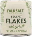 FALKSALT | Wild Garlic Sea Salt Flakes 4.4oz. | Gourmet Finishing Salt | Handcrafted, Kosher, Gourmet Flavored Salt