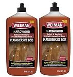 Weiman Wood Floor Polish and Restorer 32 Ounce (2 Pack) - High-Traffic Hardwood Floor, Natural Shine, Removes Scratches, Leaves Protective Layer