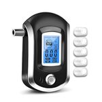 Vinesto Digital Breath Alcohol Tester Breathalyzer with LCD Display | Portable Alcohol Detector with 5 Mouthpieces | Quick Accurate BAC Tester for Personal Safety Professional Use