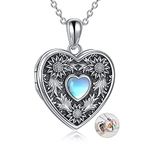 YFN Photo Locket Necklace 925 Sterling Silver Book Necklace that Holds Pictures Birthday Gifts for Women Mom, Sterling Silver, no information