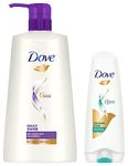 Dove Daily Shine Shampoo, 650ml & Dryness Care Conditioner, 180ml