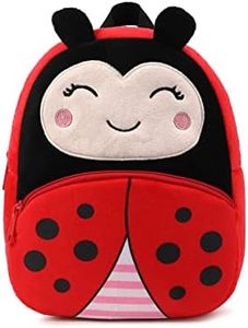 Toddler Backpack for Boys and Girls, Cute Soft Plush Toddler Bag Animal Cartoon Small Mini Backpack Little For Kids 1-6 Years, Ladybug