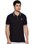 Max Men's Half Sleeves Slim Fit Solid Polo (BLACK_XL)