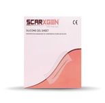 Scarxgen Silicone Gel Sheet | Scar Sheet | Linear Scar,Large Scars, Burns Scar| Reusable and Washable Sheet | Scar Sheet for Keloid and Hypertrophic scar | Scar reduction (6CMX15CM (BOX OF 1 UNIT))