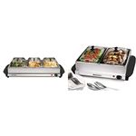 Proctor Silex Buffet Server/Warming Tray + Elite Gourmet Dual Server Food Warmer