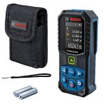 Bosch Professional Laser Measure GLM 50-27 CG (green laser, range: up to 50m, robust, IP65, data transfer via Bluetooth, 2x AA batteries, hand strap, pouch)