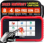 LAUNCH OBD2 Scanner CRP129E Elite, FCA AutoAuth Car Scanner,12 Resets Scan Tool, 4 Systems Diagnostic Scanner, Multiple PIDs, AutoVIN, Battery Test, Lifetime Free Updates, 5 Years Backup