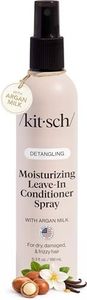 Kitsch Argan Milk Leave-In Conditioner - Hydrating & Nourishing Hair Treatment, Sulfate-Free Frizz Control Spray, Enhances Shine & Softness, Lightweight, Non-Greasy Formula for All Hair Types - 6.8oz