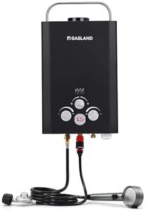 GASLAND BE158B CSA Certified Portable Tankless Water Heater – Features Digital Display & Multi-Protection, 1.58 GPM Propane Hot Water for Outdoor & Mobile Use – Black