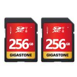 Gigastone SD Card 256GB 2-Pack UHS-I U1 Class 10 SDXC Memory Card High Speed Full HD Video Canon Nikon Sony Pentax Kodak Olympus Panasonic Digital Camera