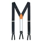 Trafalgar Men's Sutton Solid Color Silk Formal End Braces (Suspenders), Black, One Size