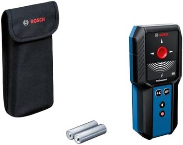 Bosch Professional GMS 120-27 Detector (2 x AA Batteries, Max. Detection Depth Non-Magnetic Metal/Magnetic Metal/Voltage-Conducting Cable/Wood: 120/100/50/30 mm, Protective Bag)