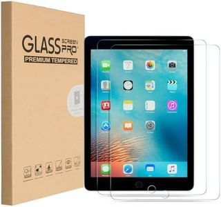 T Tersely [2 PACK] Screen Protector for Apple iPad 9.7-inch (2018/2017 Model, 6th / 5th), for iPad Air 1/2/Pro 9.7, 2.5D Round Edge Tempered Glass Screen Saver Guard