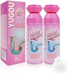 Yugou Foaming Drain Cleaner, Sink Cleaner and Deodorizer, Drain Clog Remover for Kitchen Sinks, Shower Drains, Tubs (2pcs)