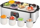 Yogurt Maker, Automatic Digital Yogurt Maker Machine with Adjustable Temperature & Time Control, Stainless Steel Cheese Maker, Fruit Wine Maker with LCD Display(AU Plug)