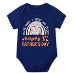 Lillypupp Happy First Father'S Day Newborn Baby Clothes For Boy Girl. Baby Romper For Fathers Day Gift For New Daddy Father Dad Husband.