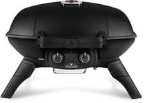 Napoleon Travel Q 285 Portable Gas Grill – 2-Burner LPG BBQ Cast Iron Cooking Grates, JETFIRE Ignition, Folding Legs & Locking Lid