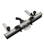 Aluminium Router Table Fence System with Adjustable Stop and Dust Port - Wood Tools for Trimming and Milling - Includes Accessories
