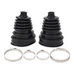 CV Boots, 2PCS Silicone Universal CV Joint Boots Constant Velocity Dust Cover CV Joint Boot Set Highly Flexible CV Boots Replacement Kit for Most Cars, Black