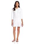 Speedo Women's Uv Aquatic Quarter Sleeve Robe Solid Swimwear Cover Up, White, XL UK