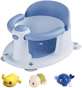 Baby Bath Seat for Babies 6 Months & Up, Bath Seats for Babies Sitting Up, Non-Slip Toddler Bath Seat, Baby Bathtub Seat with Suction Cup, Blue