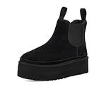 New Snow Boots in Autumn and Winter 2022 Casual Thick Soled Chelsea Short Boots Fashion Boots (Color : Black, Size : 8)