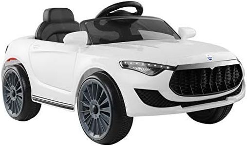 RIGO Kids Maserati Inspire Ride On Toy Car 12V Battery Remote Control-White