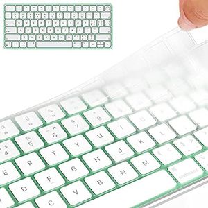 T Tersely Keyboard Cover Skin for 2021 Apple iMac 24 inch Magic Keyboard with Touch ID, Ultra Thin TPU Apple iMac Mac 24 inch A2449 Waterproof Keyboard Case Protector-Transparent