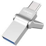 TOPESEL Dual 2-in-1 USB Stick 256GB USB Flash Drive USB 3.0 Clé USB C Drive 256 gb Memory Stick with Waterproof Metal Material USB C und USB A for PC and OTG-Enabled Type-C Devices