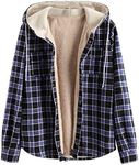 ZAFUL Men's Casual Plaid Fleece Jac