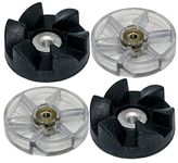 Blendin 2 Blade Rubber Gears and 2 Motor Base Top Gears Replacement Parts,Fits Nutribullet 600W 900W Blender Juicers