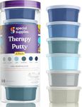 Special Supplies Therapy Putty for Kids and Adults - Resistive Hand Exercise Stress Relief Kit, Set of 6 Strengths, 3 Ounces of Each Putty - Ocean Colors