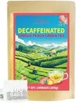 TeeLux Decaf Peach Ginger Green Tea, Mild Decaffeinated Green Tea with Spicy Ginger & Aromatic Natural Peach Flavor, 100 Count