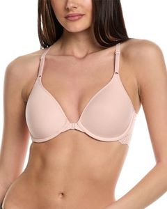 Wacoal Women's Inspired Eyelet Front Close T-Shirt Bra, Rose Smoke, 32C