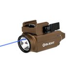 OLIGHT Baldr S BL 800 Lumens Magnetic USB Rechargeable Tactical Torch with White LED Combo, Compact Rail Mount Light with 1913 or GL Rail（Desert Tan）