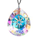 Crystal Rainbow Suncatcher for Window,Hanging Tear Drop Pendant Glass Chandelier Lamp Prisms 76mm