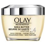 Olay Regenerist Shea Butter + Peptide 24 Face Moisturizer, Fragrance-Free, 1.7 Fl Oz (50 ml)