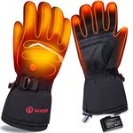 Battery Heated Gloves-Men&Women Electric Waterproof Motorcycle Gloves with Touchscreen,Rechargeable Winter Cycling Gloves for Hunting,Skiing,Ice Fishing,Hiking,Hand Warmers… (X-Large, Black)