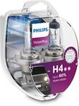 Philips 0730529 12342VPS2 VisionPlus +60% H4 Headlight Lamp Pack of 2