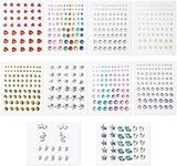 KINBOM 10 Sheets Face Gems Stickers