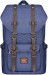 Laptop Outdoor Backpack, Travel Hiking& Camping Rucksack Pack, Casual Large Daypack,Backpack Fits 15" Laptop & Tablets by Kaukko(23BLUE)