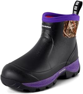 WOVENPAK Ankle Boots for Women, Rubber Rain Boots Waterproof Women, Ankle Garden Mud Boots Shoes, Rubber Boots for Womens Insulated Lightweight Short Boot Outdoor, Garden, Yard Work, Size 7