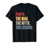 POPS GRANDPA DAD BIRTHDAY Father's Day Funny Men Gift T-Shirt