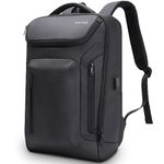 HOMIEE Business Laptop Backpack, Water-Resistant High Tech Backpack for Men, 15.6 Inch Laptop Backpack Travel Backpack with USB Charging Port, Black